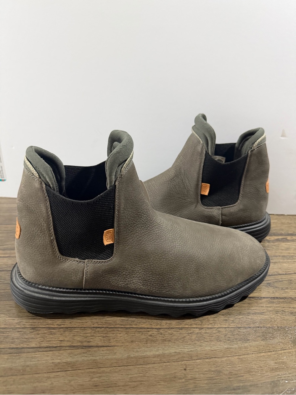 Hey Dude Men's Olive Green Chukka Boots